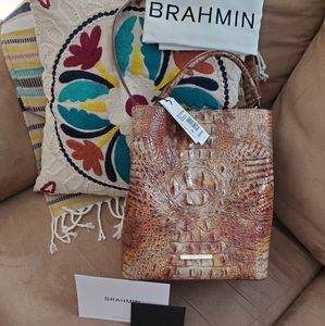NWT Brahmin Amelia Bucket Bag in canyon